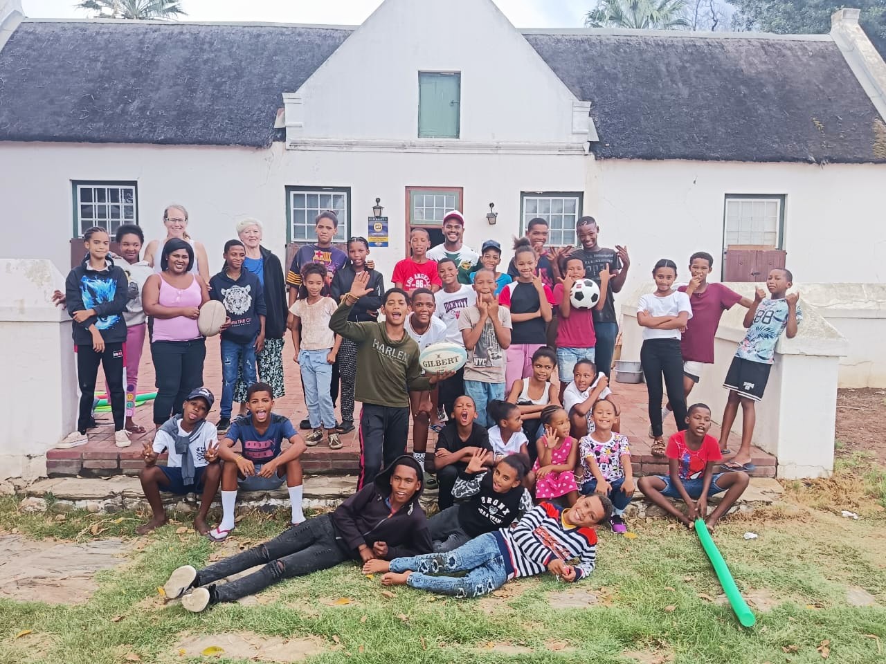 Children enjoying Fun Day at Kleinplasie